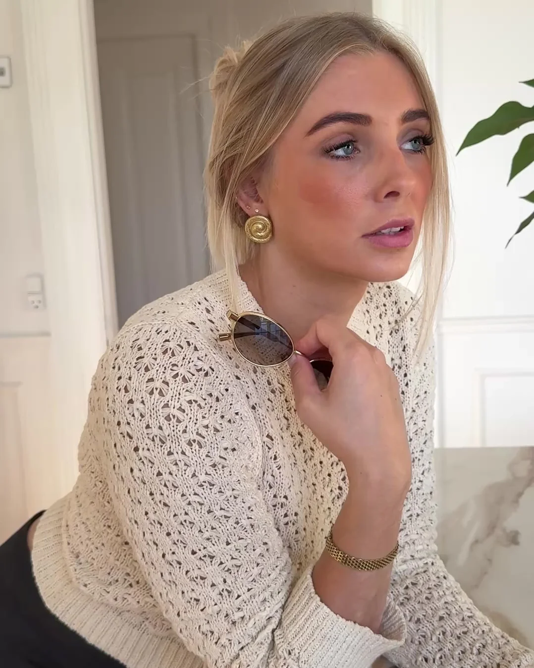 Swirl Earrings - Forgyldt - Image 2