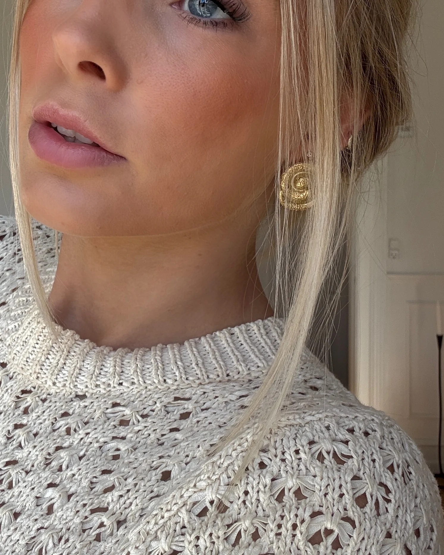 Swirl Earrings - Forgyldt - Image 3